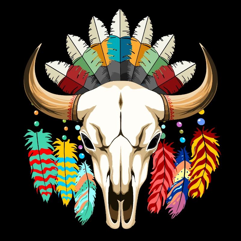 Buffalo Skull Native American Art
