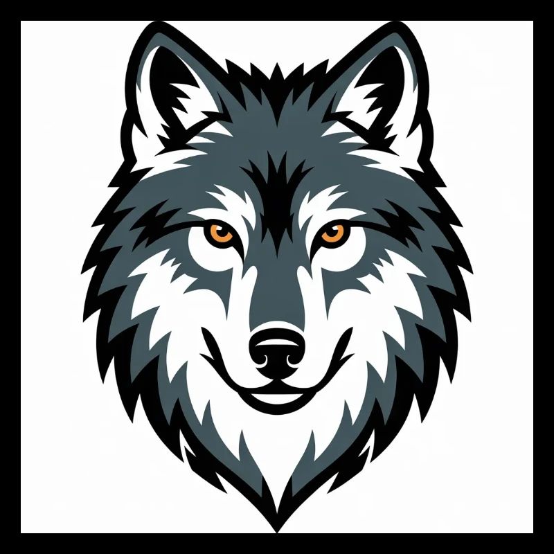 Emblème graphique du loup