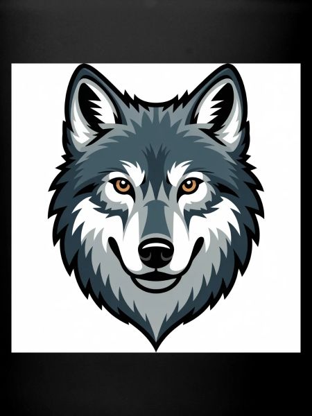 Wolf Head – illustration stylisée