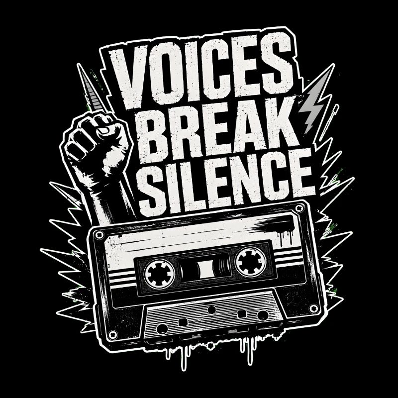 Voices Break Silence - poing levé et cassette