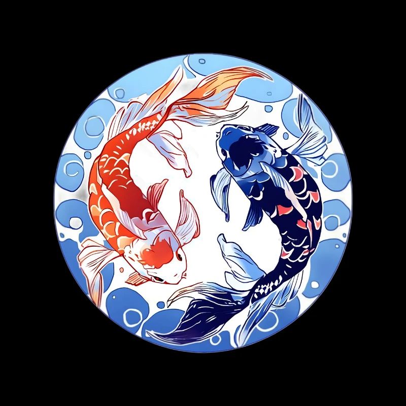Koi YinYang Circle Design