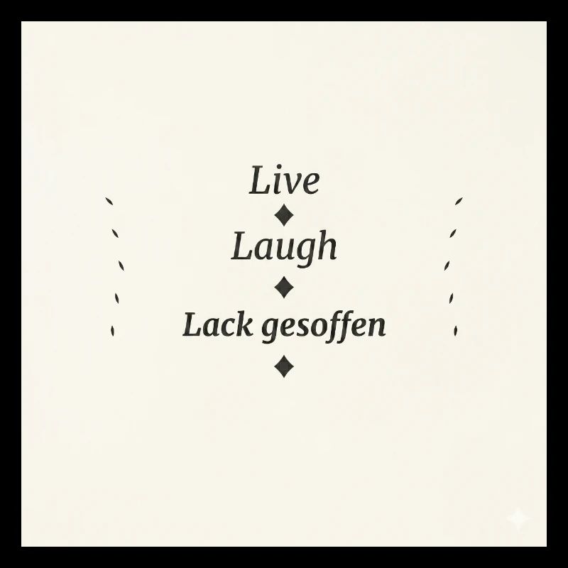 Live Laugh Lack Gesoffen