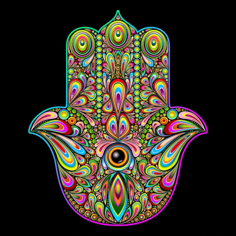 Hamsa Hand Psychedelische Kunst