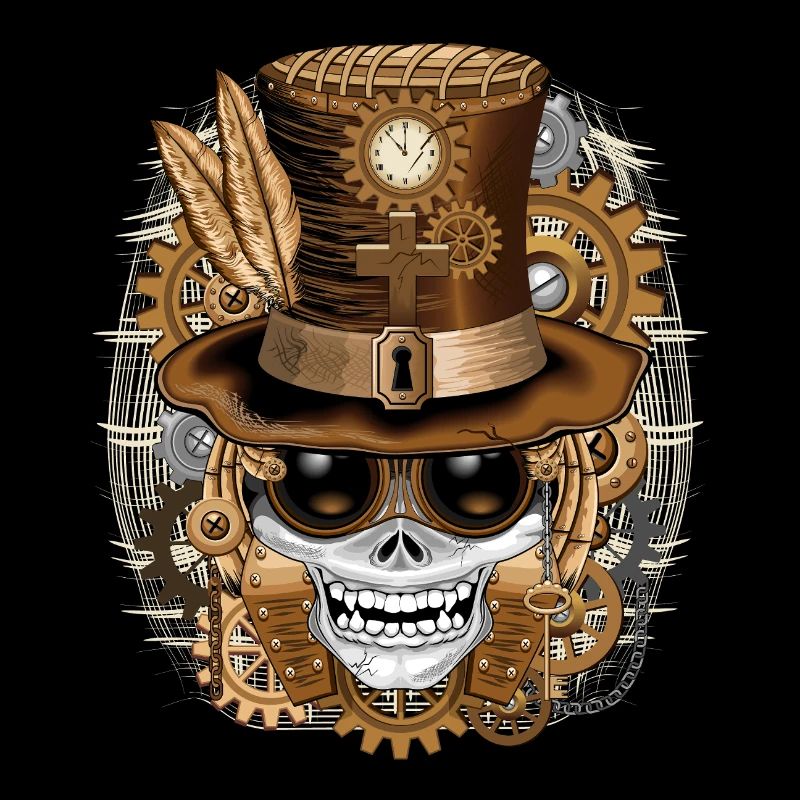 Vaudou steampunk Skull