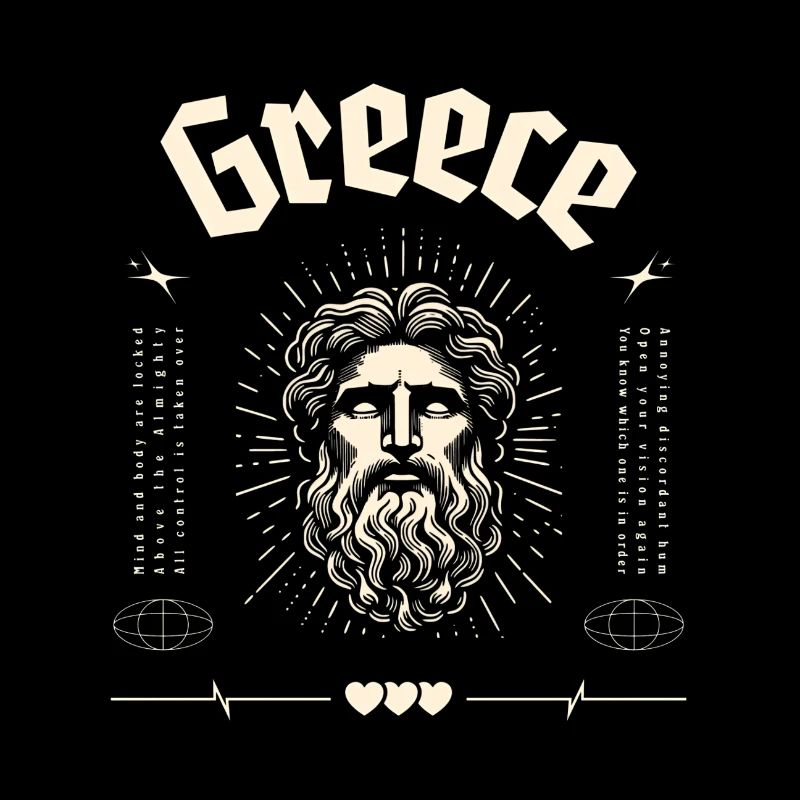 Portrait du dieu ancien de la Grèce