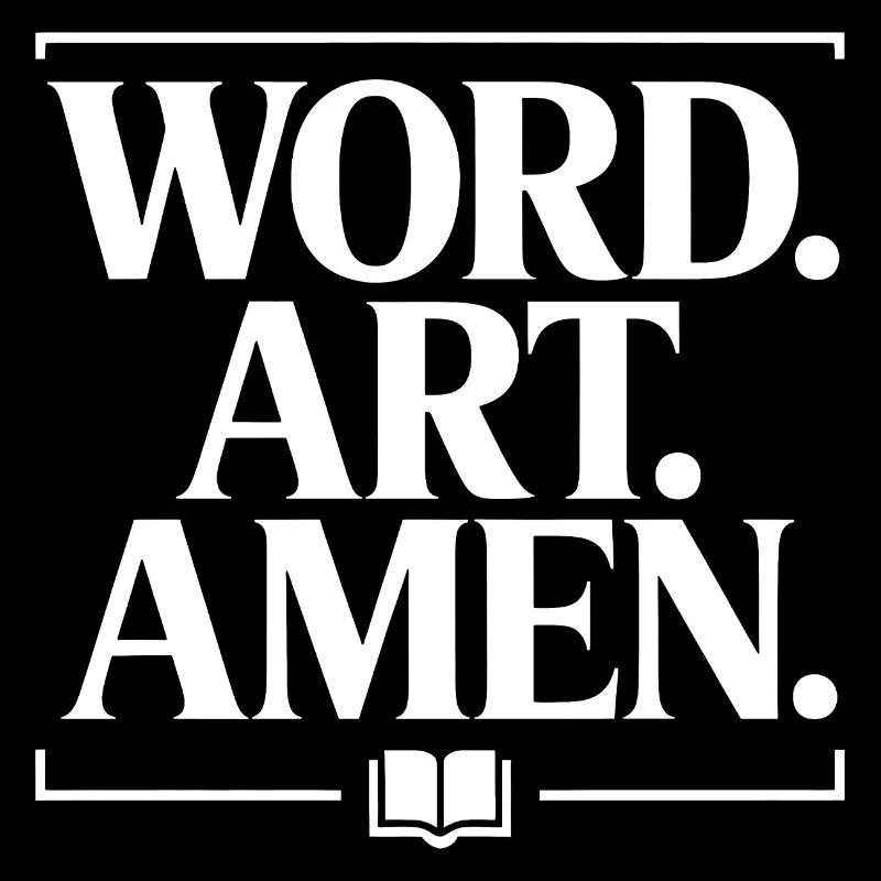 Word Art Amen Typography Tee