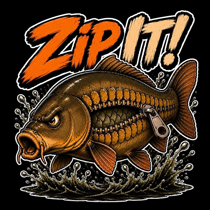 Halt die Klappe! Karpfenfischen-Design