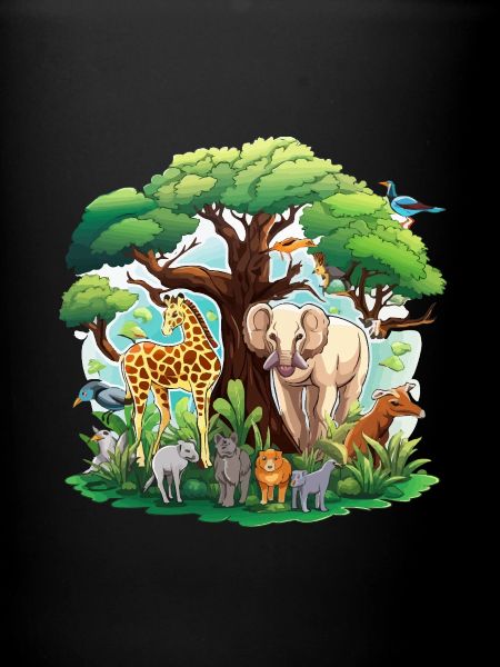 Savannen Tierwelt Rundbild