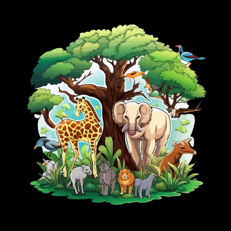 Savannen Tierwelt Rundbild