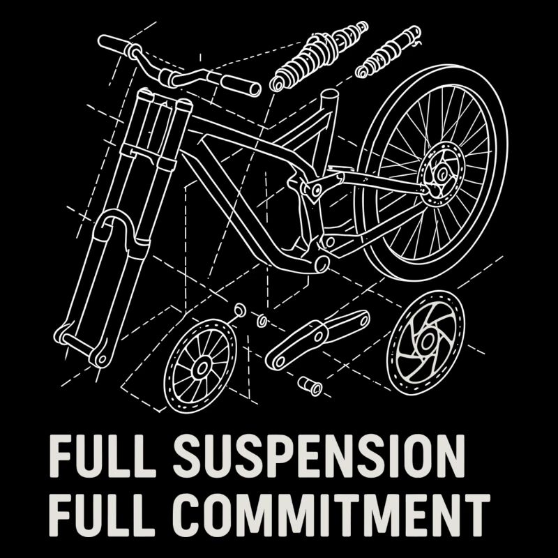 Sketch de vélo en descente - Déclaration pleine suspension
