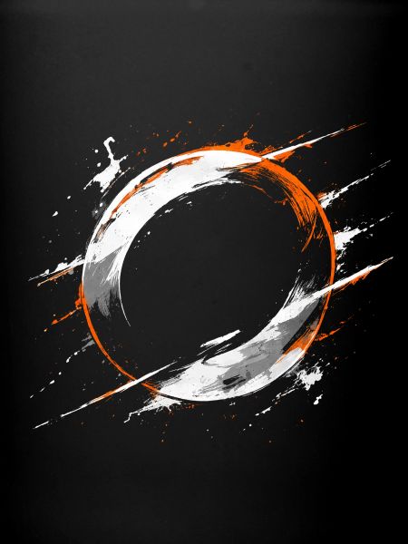 Cercle d’éclaboussure orange Enso