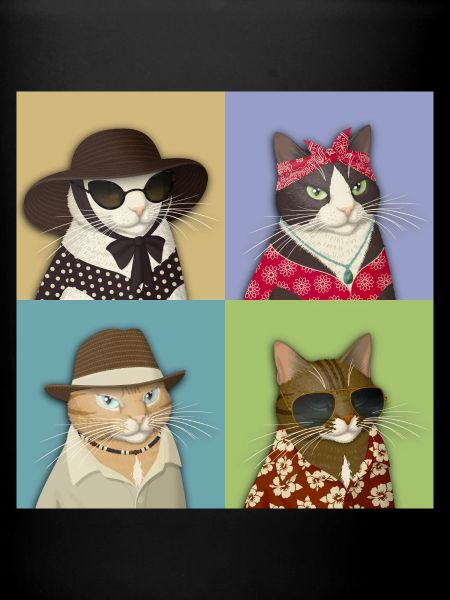 Summer Cat Pop Art