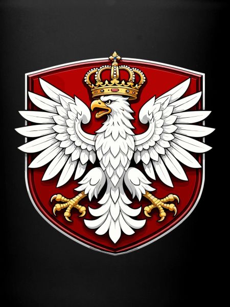 Polnischer Adler mit Krone Schild