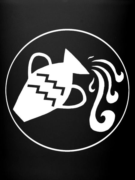 Aquarius Star Sign (White)