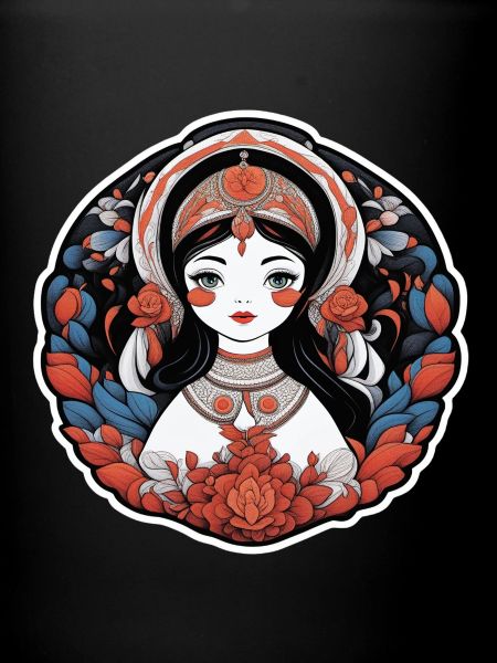 Fille florale art déco