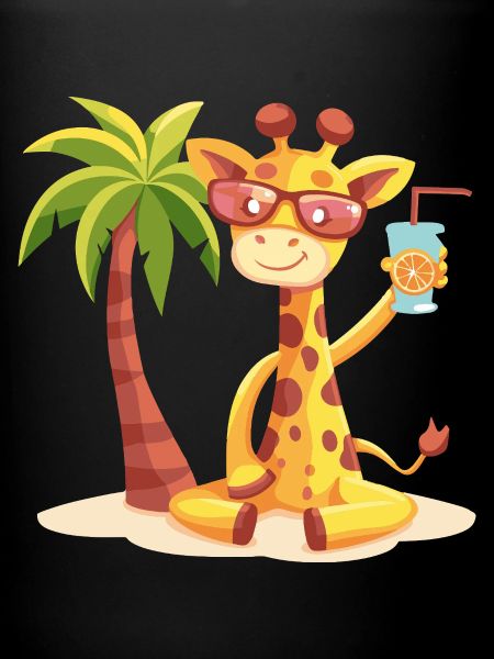 Giraffe Summer Palm Tree