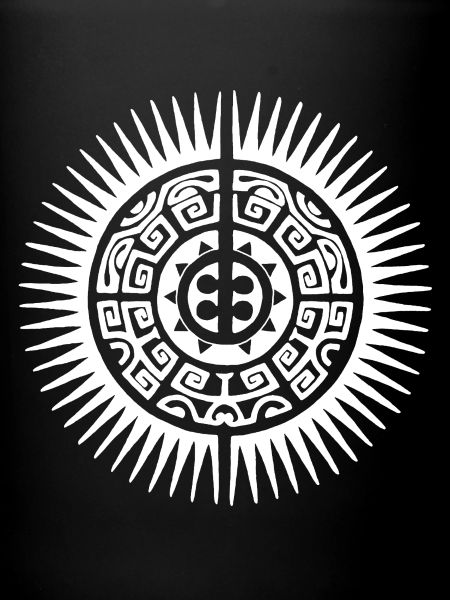 Soleil mandala blanc