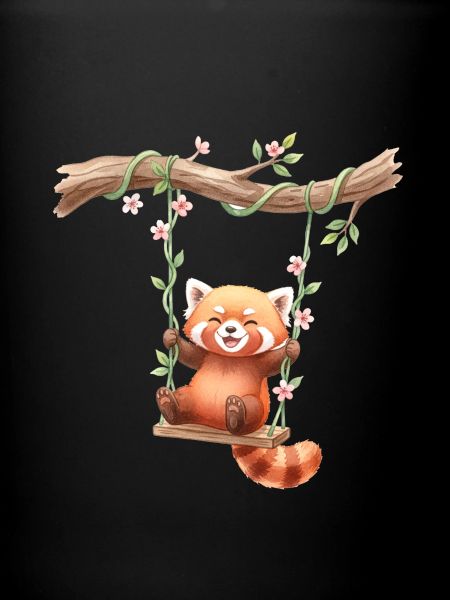 Red Panda on Swing