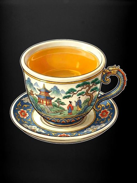 Thé dans une tasse chinoise