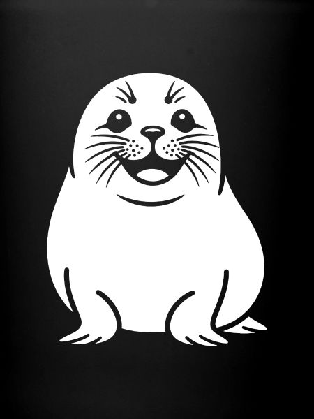 Cute seal silhouette