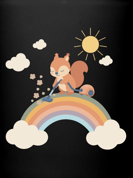 Squirrel sucks the rainbow