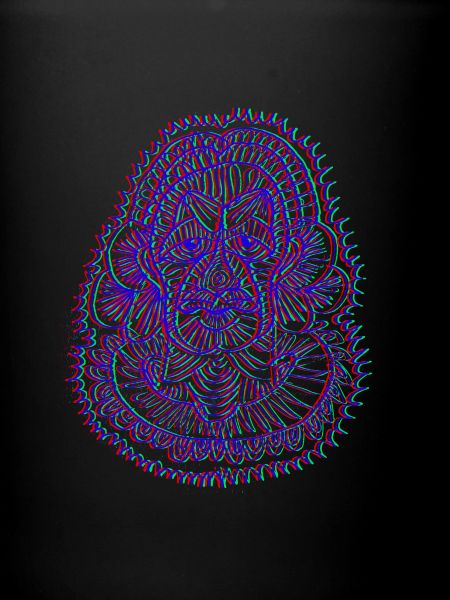 Neon Mandala Drachenauge