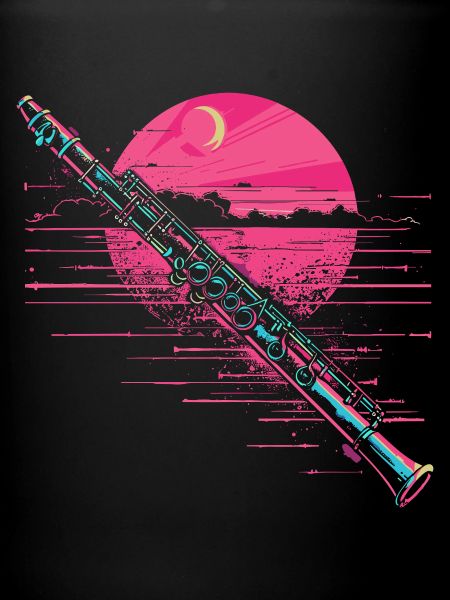 Flöte Grafik Vaporwave