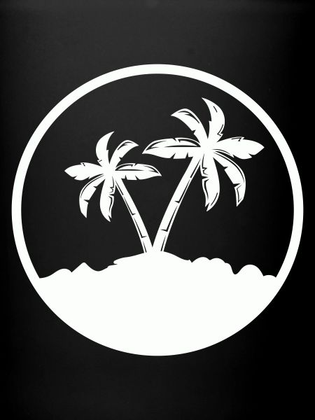 Palm Insel Silhouette