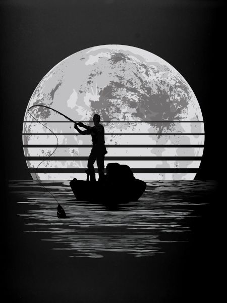 Moonlight Fishing Graphic