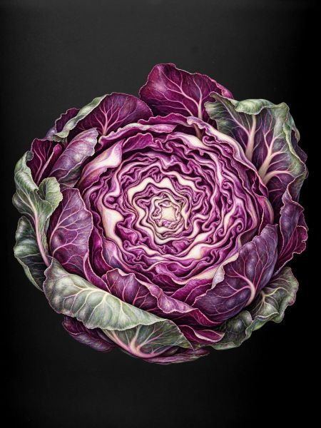 Rotkohl Rosette