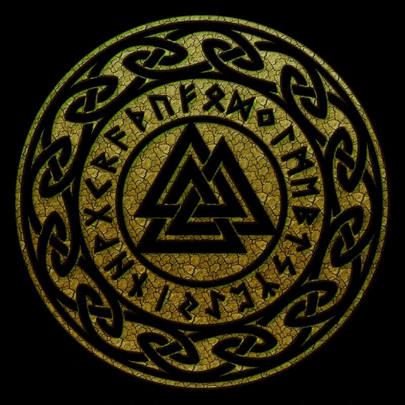 Valknut Vikings Odin symbole formes de forme Pagan