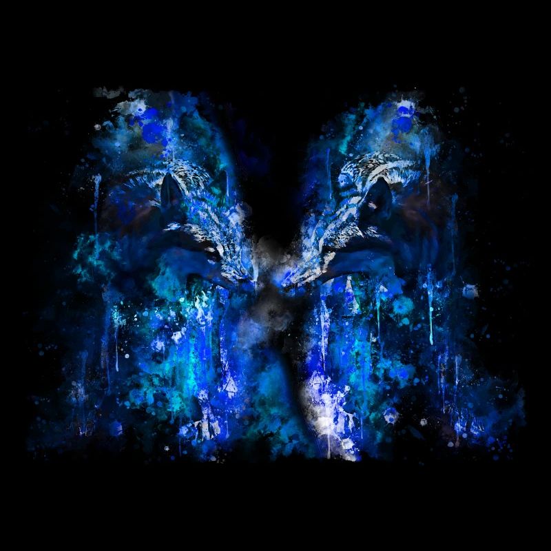 gxp woelfe hate monday splatter watercolor blue