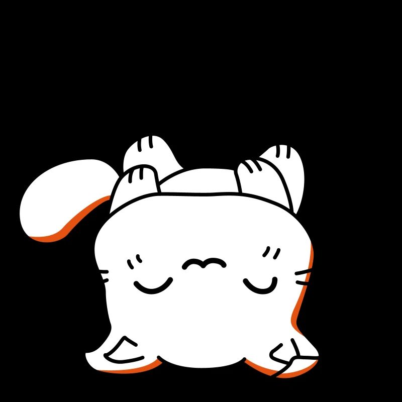 Chaton kawaii ronronne