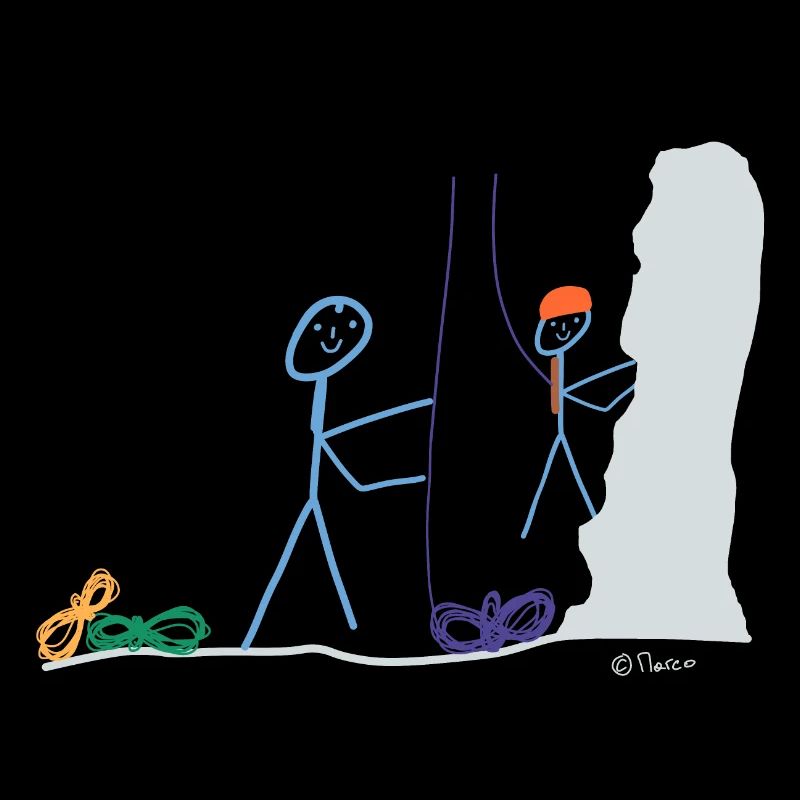 Figure de bâton de forme libre, alpinisme sport amusant