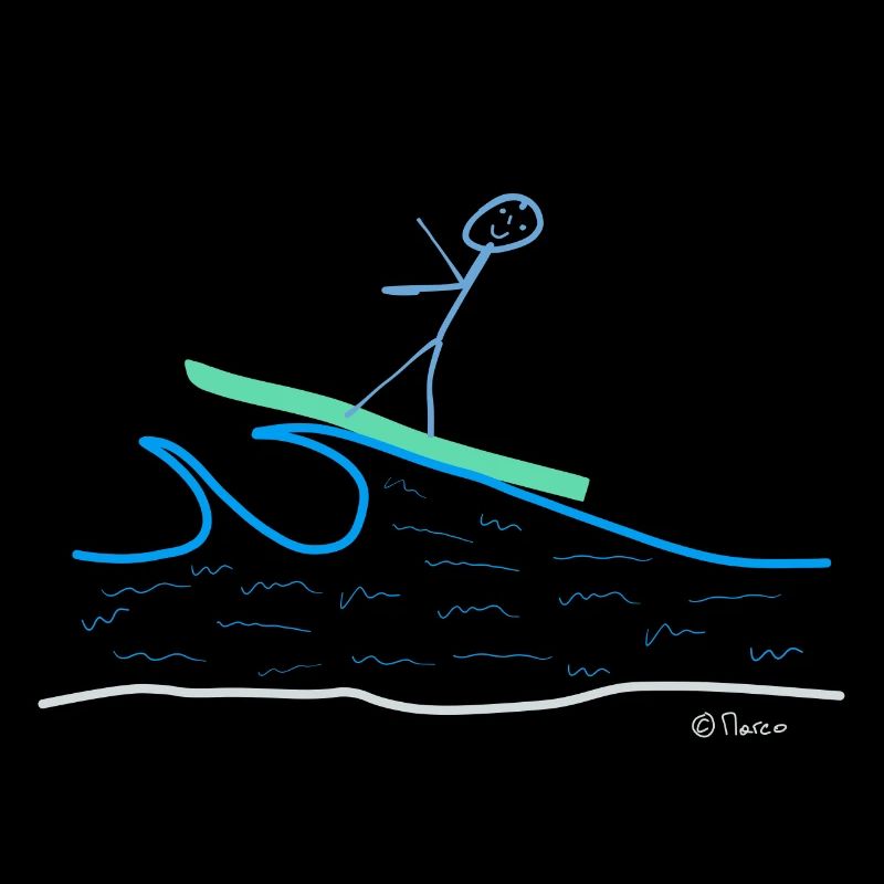 Figurines de surf, vagues surfant sur l'eau du sport