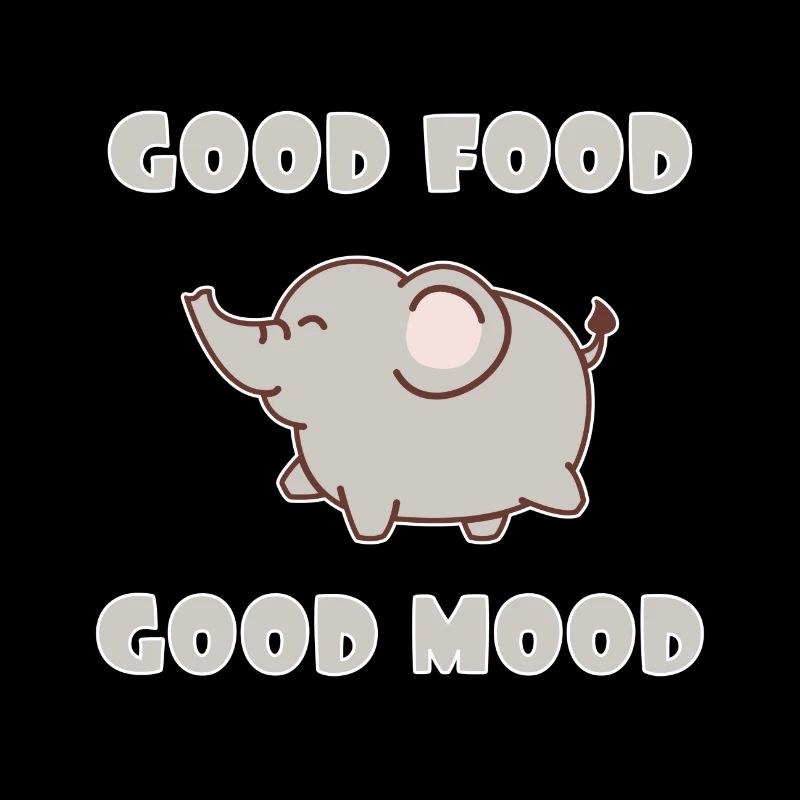 Fat Elephant Eating Fat Comic Gift Funny