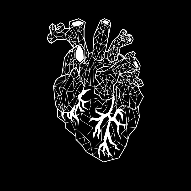 Polygone coeur blanc