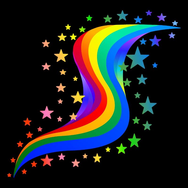 Rainbow with stars