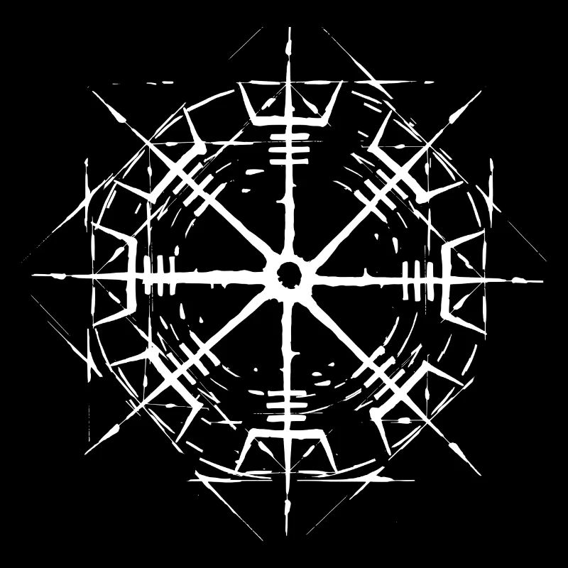 Aegilshjalmr Runen Vegvisir vikings Wikinger