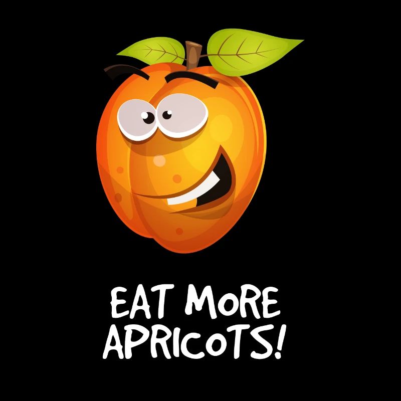 Aprikose lustiger Spruch Früchte Mann Frau Kind