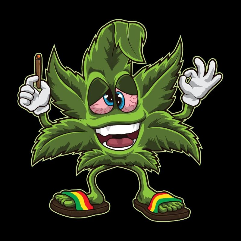 Feuille de cannabis défoncée - Weed Marijuana THC