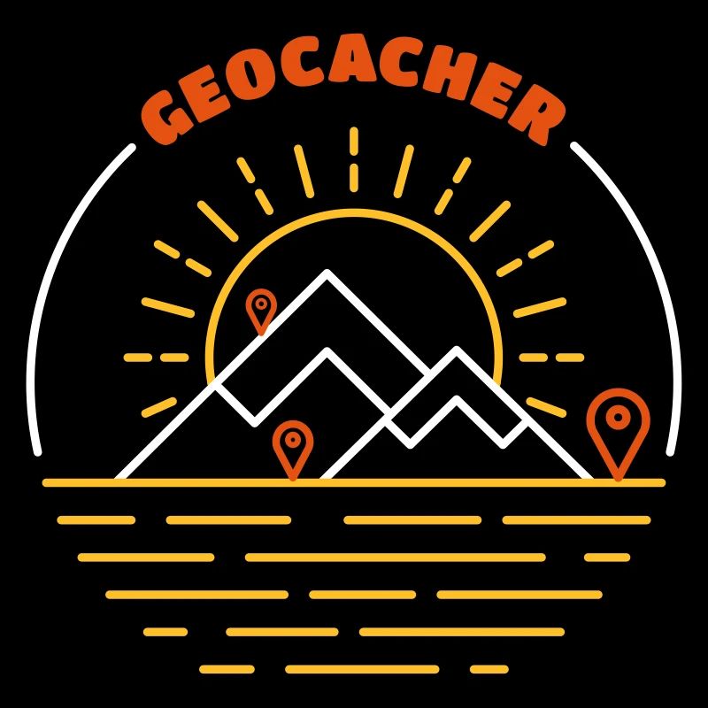 Geocacher Logo bunt - Geocaching Geschenk ich bin
