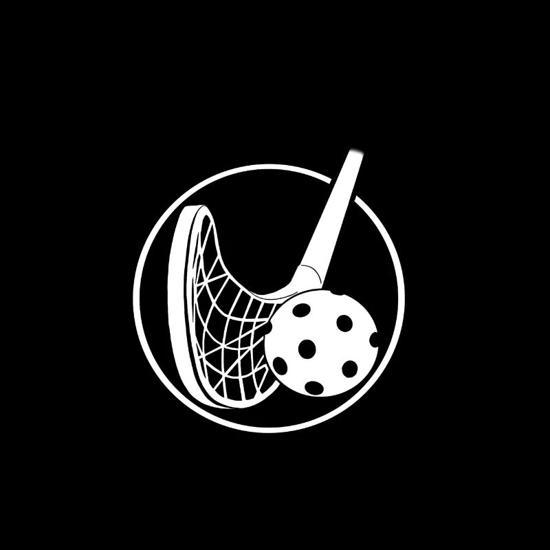 Floorball with trowel on a pile racket