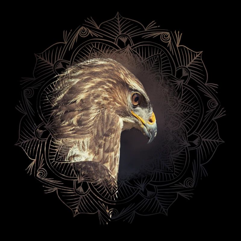Bussard de souris Mandala