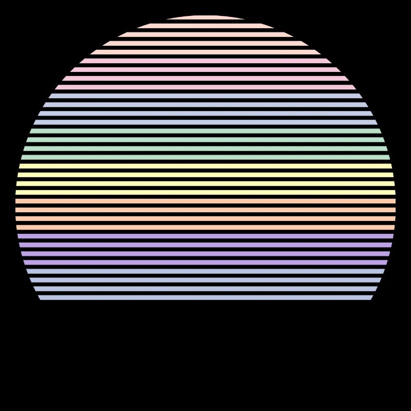 Retro Regenbogen Pastell Farben Symbol Form