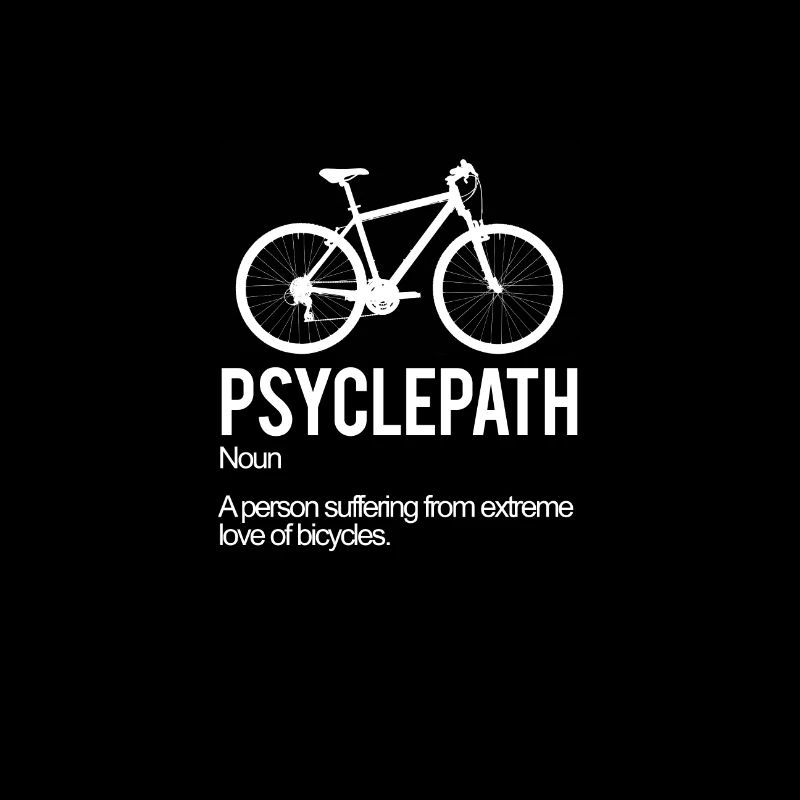 Psyclepath Mens Cycling Shirt funny Bicycle tee