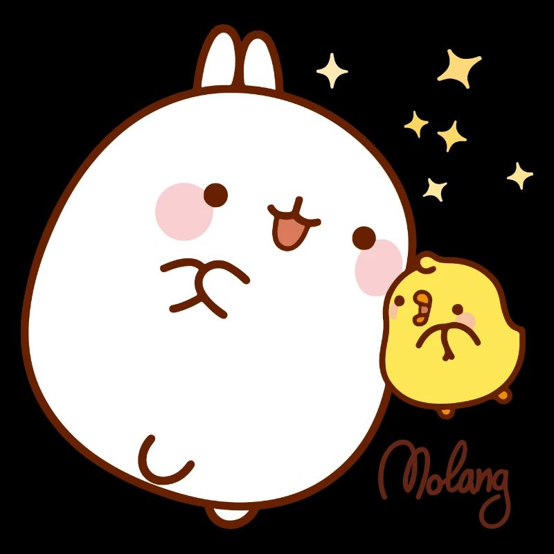 Molang Piu Piu avec des étoiles