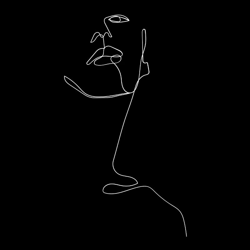 Line drawing - one line drawing