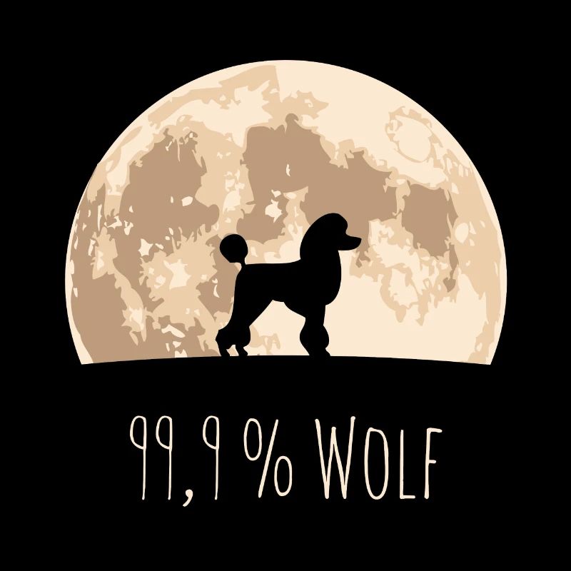 Caniche 99 % loup lune chien conception chiens