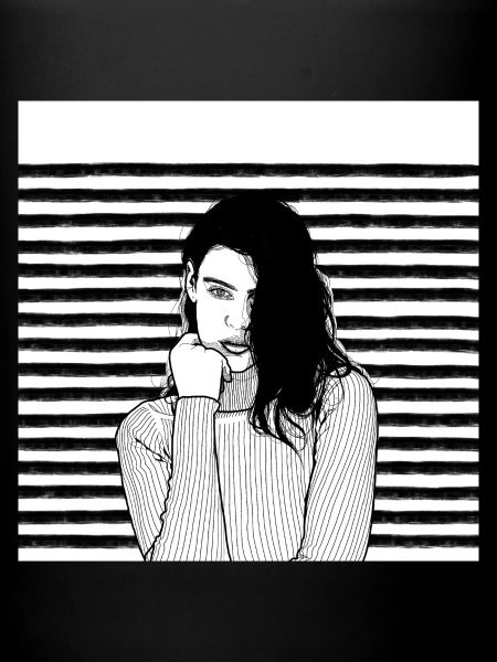 Stripes Black White